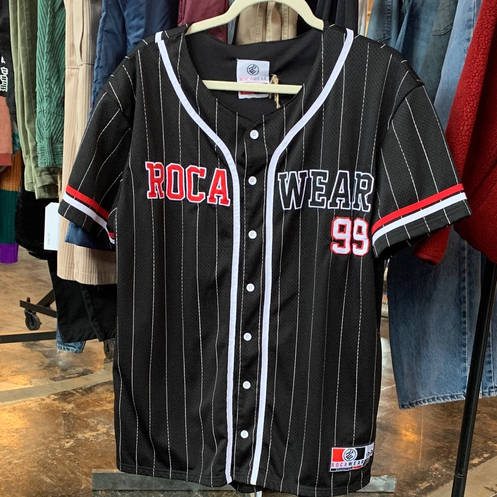 Rocawear Black and Red Striped Jersey
